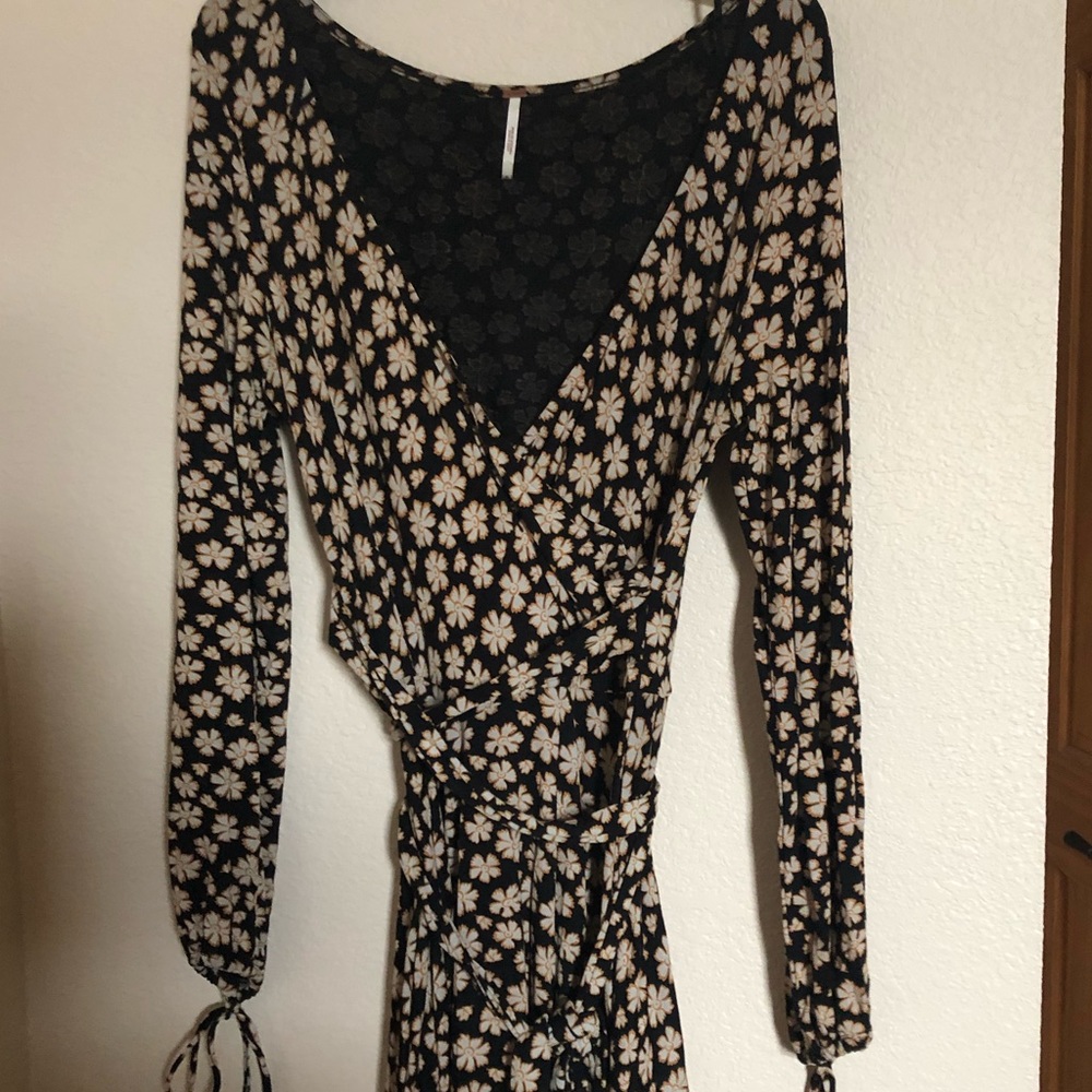 Free People faux wrap floral dress